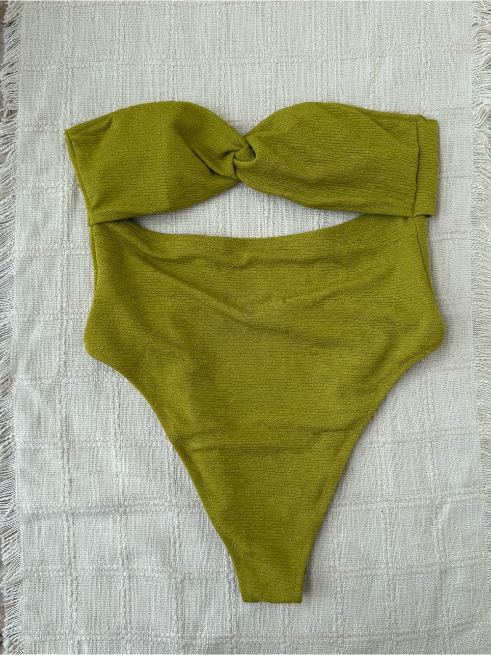 Green Bandeau One-Piece Swimsuit from Somedays Lovin